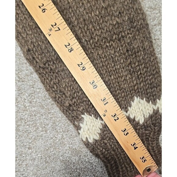 Hand Knitted Wool Fair Isle Sweater Cardigan Quality Made Women's Oversized XL - Picture 9 of 10